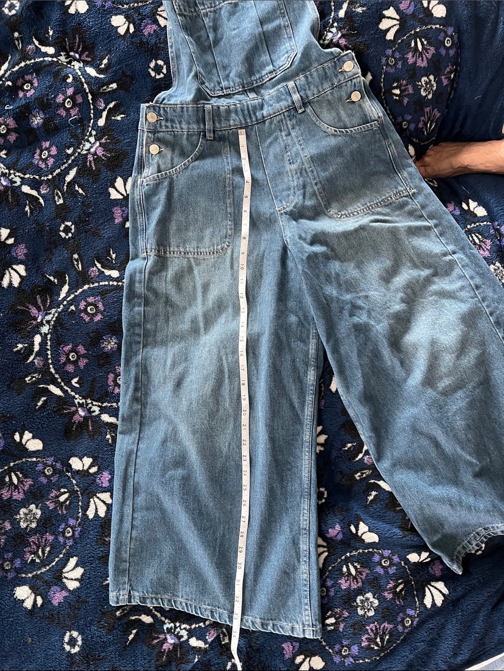 We The Free cropped Denim Overalls in Light Blue - Picture 6 of 7